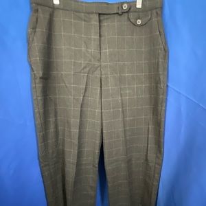 Investment Dark Gray Plaid Dress Pants